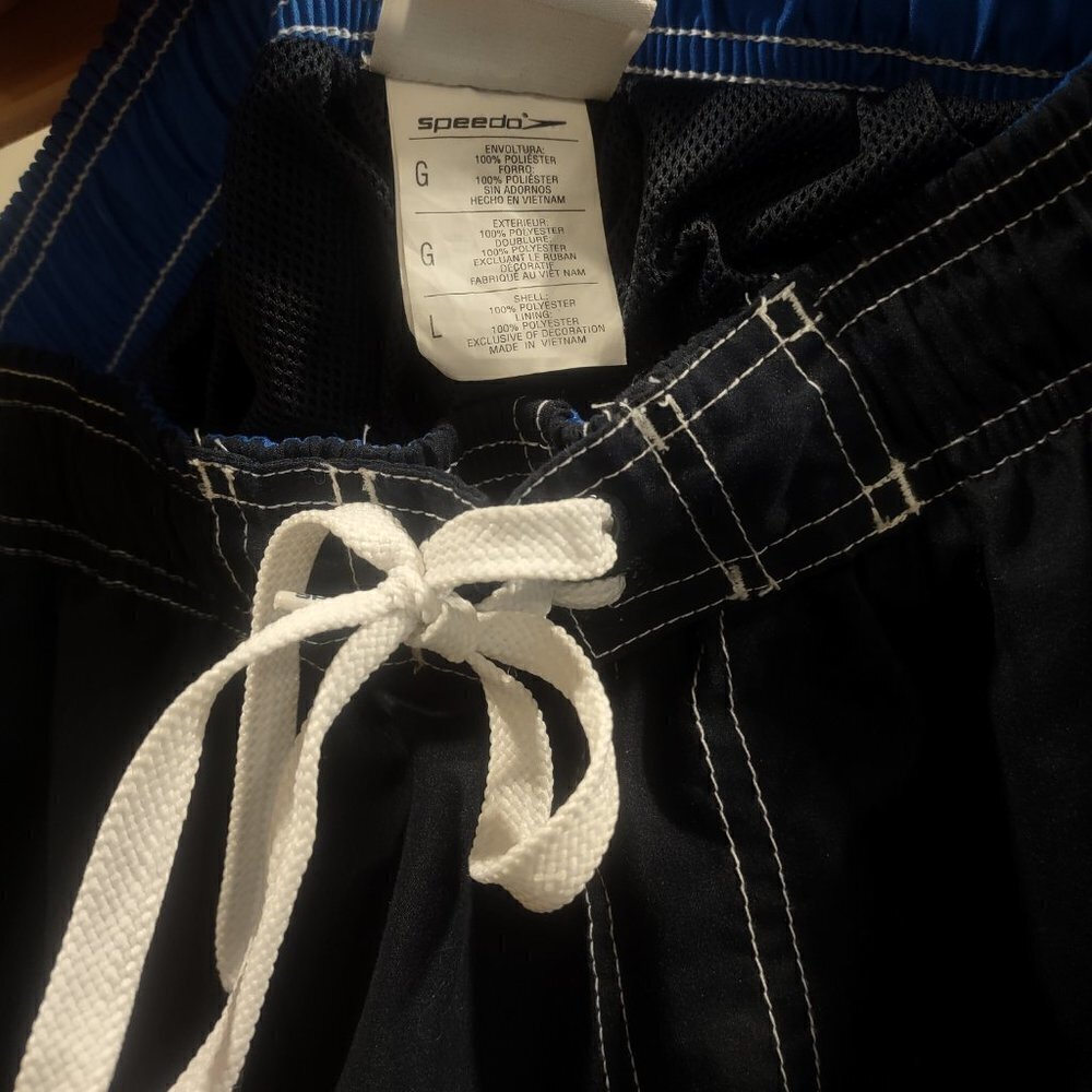 Men's Speedo Navy Blue Board Shorts Size Large - Picture 4 of 7